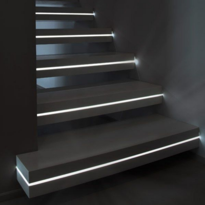 Automatic lighting stair steps