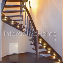 Smart stairs lighting with spotlights