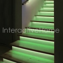 Automatic stair lighting with RGB LED strips