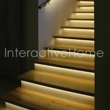 Smart stair lighting with RGB LED strips