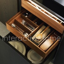 Automatic kitchen drawers backlight